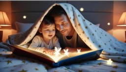 Child enjoying story